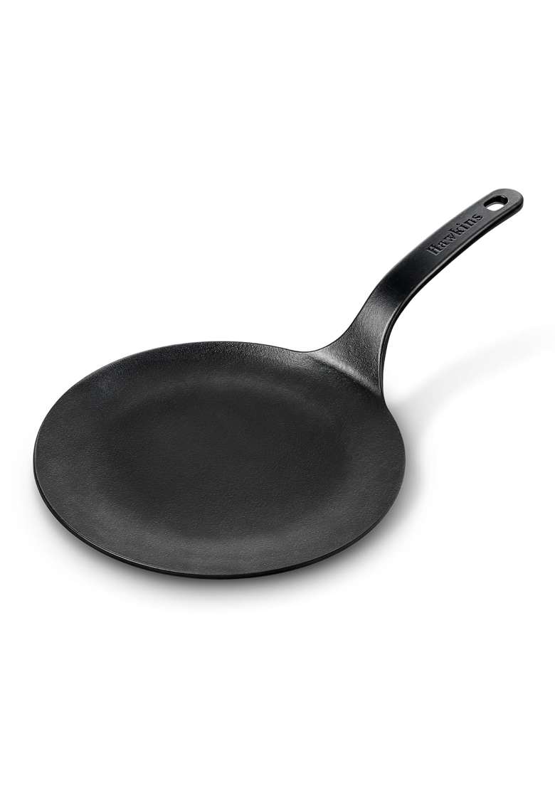 Hawkins Cast Iron Tava Flat Griddle | 26 cm | 10.2 Inch | Induction Compatible | Pre-Seasoned | Non-Stick - Indya