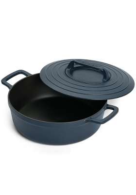 Ember Cookware Pre-Seasoned Cast Iron Casserole | 26 cm | 10.2 Inch | Induction Compatible | Heavy Bottom | PFOA Free