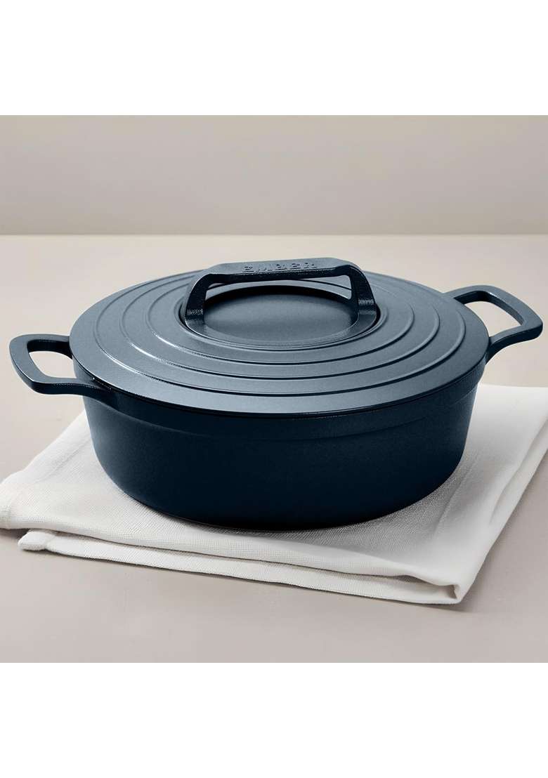 Ember Cookware Pre-Seasoned Cast Iron Casserole | 26 cm | 10.2 Inch | Induction Compatible | Heavy Bottom | PFOA Free - Indya