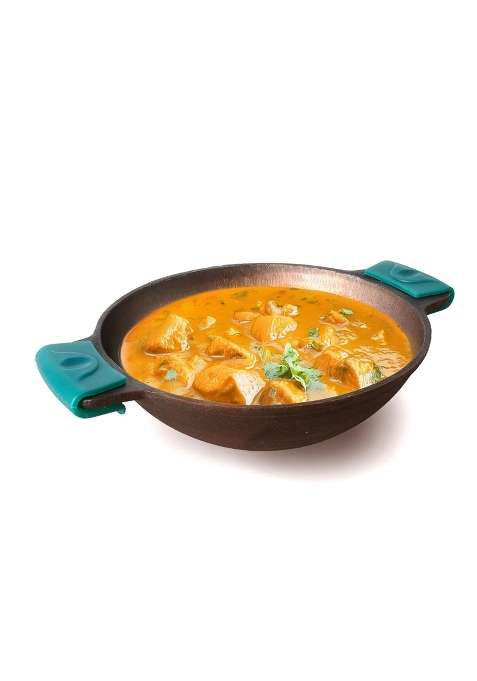 The Indus Valley Pre-Seasoned Super Smooth Cast Iron Kadai Wok Kadhai for Cooking and Deep Frying | Induction Compatible