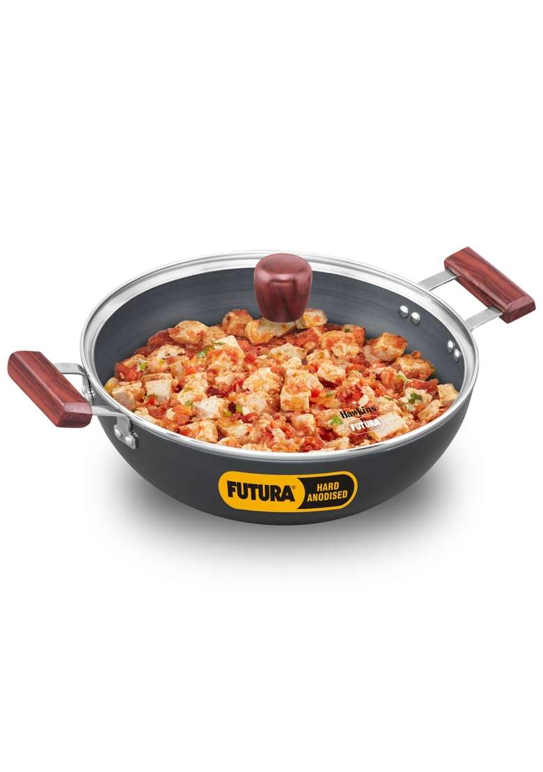 Hawkins Futura Deep Fry Pan | 5 L | 5.3 Qt | Induction Compatible | With Lid - Indya