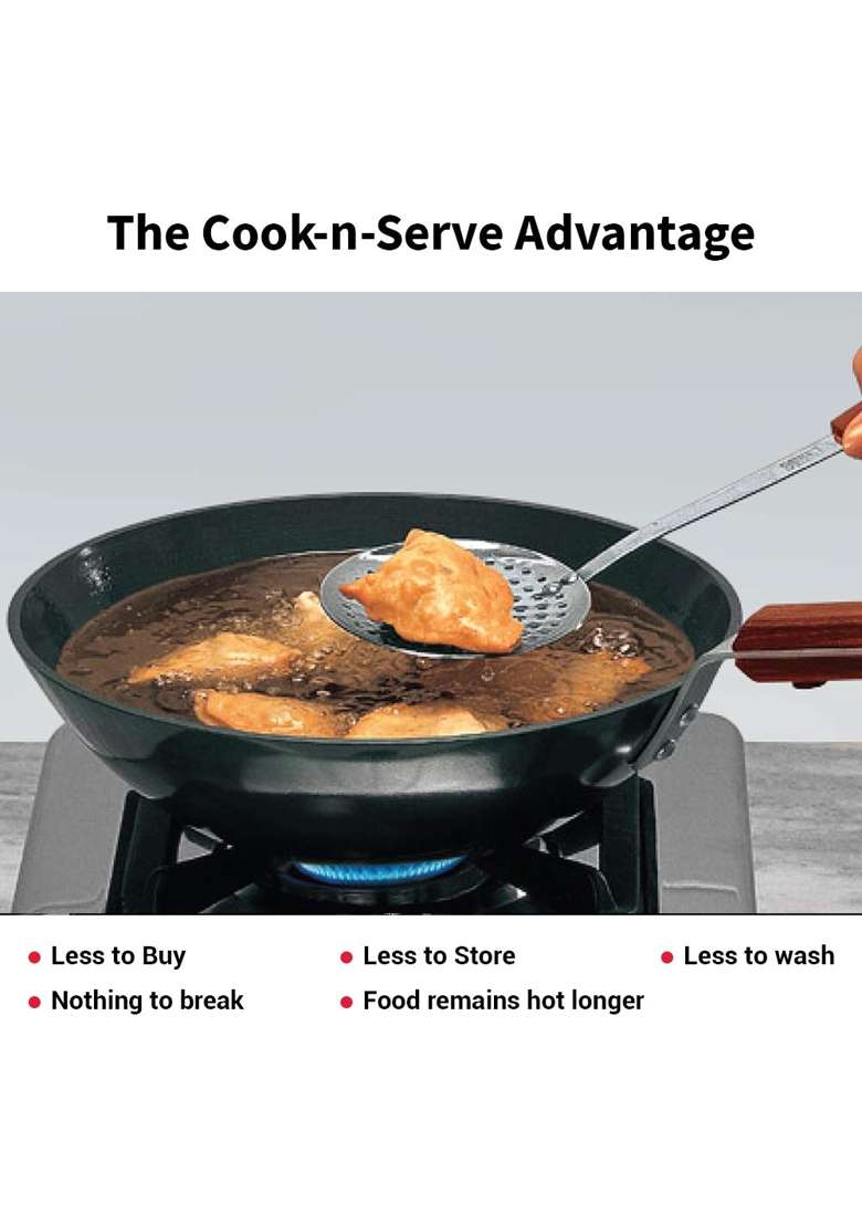 Hawkins Futura Deep Fry Pan | 2.5 L | 2.6 Qt | With Lid - Indya