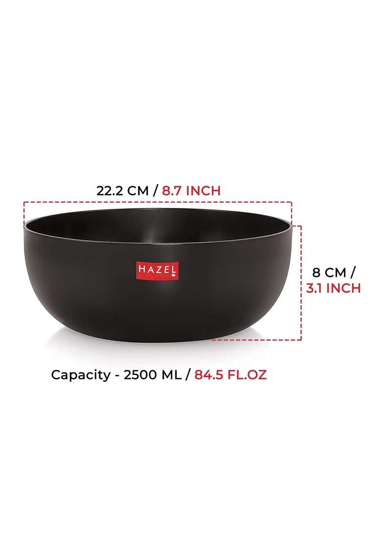HAZEL Hard Anodized Kadhai Wok Without Handle I Aluminium Cookware | 2500 ml | 84.5 fl oz | Non-Toxic - Indya