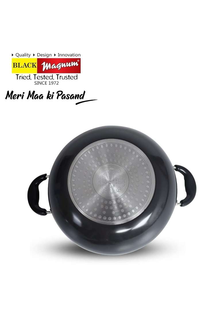 Black Magnum Pro Ibkhwl- Deep Fry Pan | 3 L | 3.2 Qt | With Lid - Indya