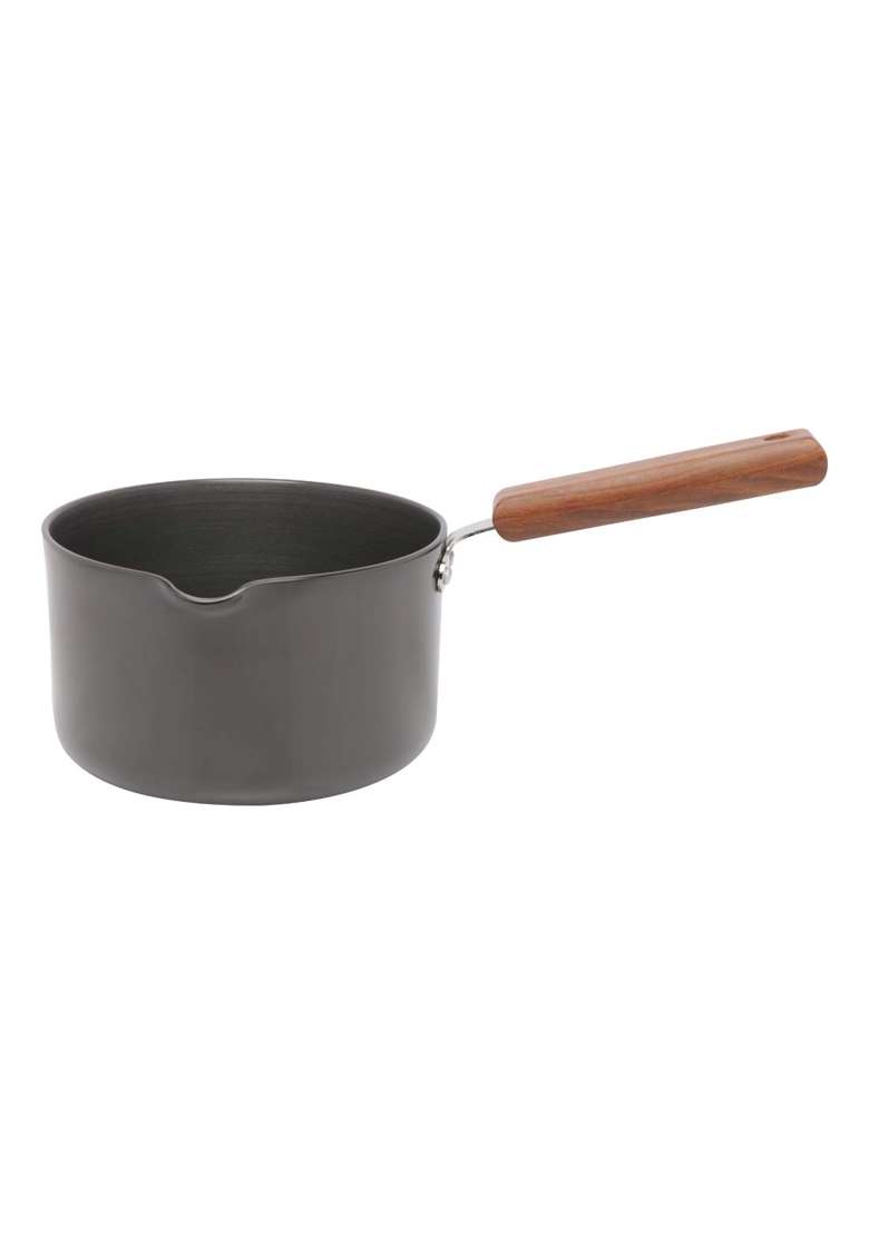 Wonderchef Ebony Hard Anodized Nonstick Sauce Pan | 2 L | 2.1 Qt | 16 cm | 6.3 Inch - Indya