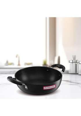 FLIXBLOOM Urban Black Hard Anodised Thick Induction Base Bottom and LPG Friendly Deep | 2 L | 2.1 Qt
