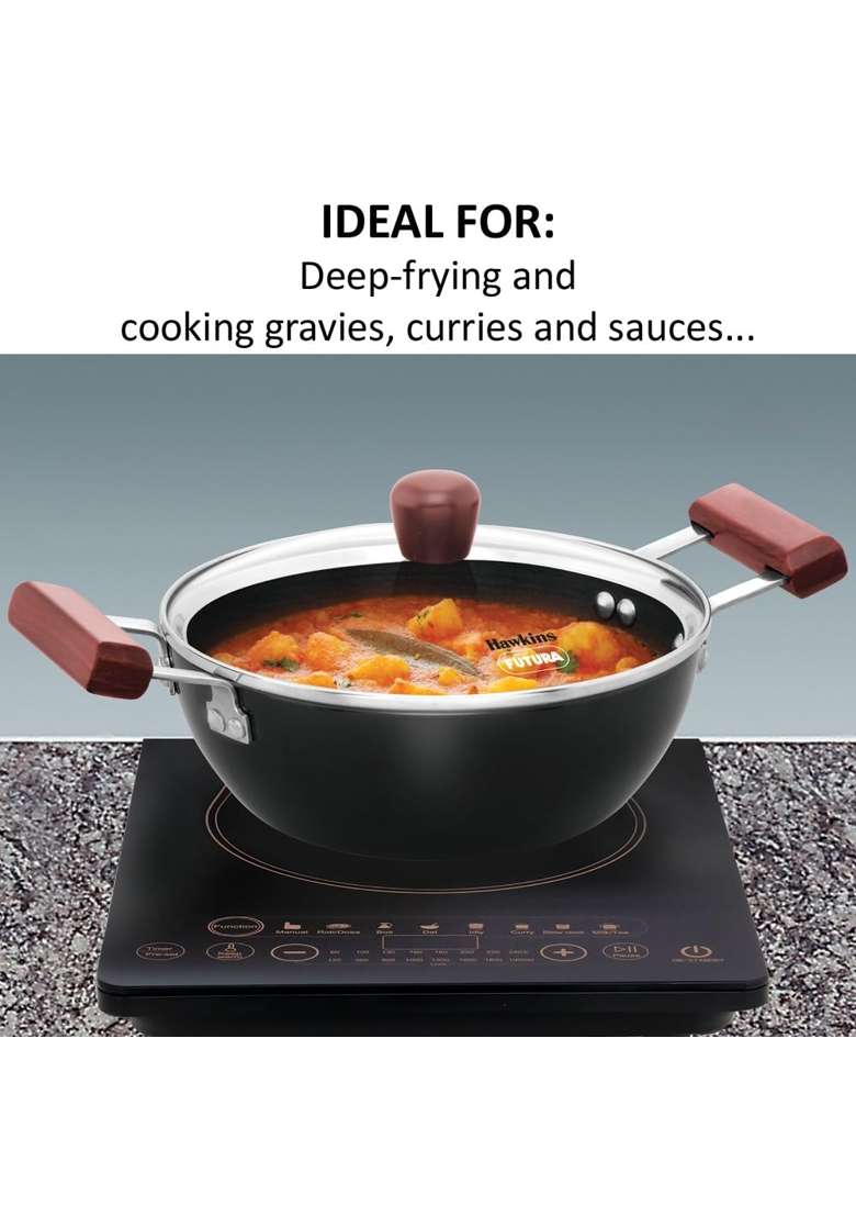 Hawkins Futura 6-Piece Hard Anodised Induction Gift Set | 2 L | 2.1 Qt | 20 cm | 7.9 Inch - Indya