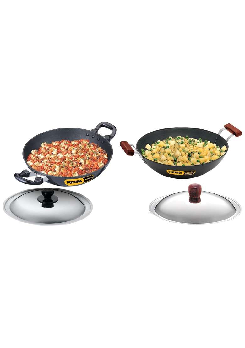 Hawkins Futura Deep Fry Pan | 2.5 L | 2.6 Qt | Non-Stick | With Lid - Indya
