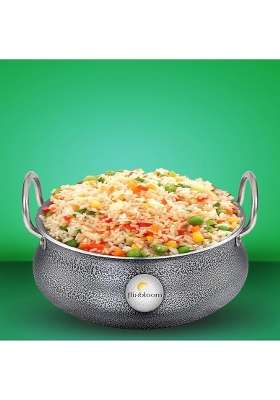 FLIXBLOOM Classic Hard Anodised Kitchen Cookware Induction and Gas Stove Compatible Handi Cooking Pot | 3.5 L | 3.7 Qt | With Lid