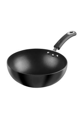 Vinod Hanos Hard Anodised Non-Stick Wok | 2 L | 2.1 Qt | 22 cm | 8.7 Inch | Induction Compatible | PFOA Free