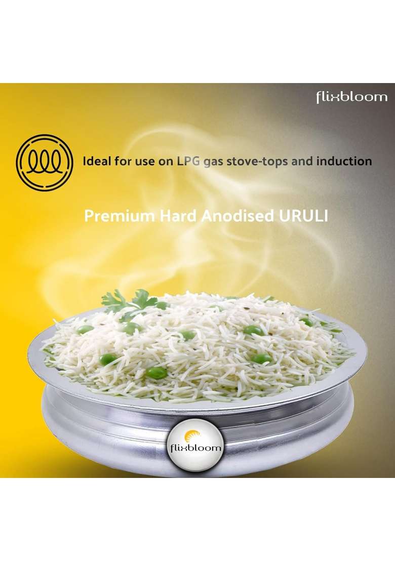 FLIXBLOOM Special Cookware Set Induction Base Urli Hard Anodised Kitchen Cookware Sets | 1.5 L | 1.6 Qt - Indya