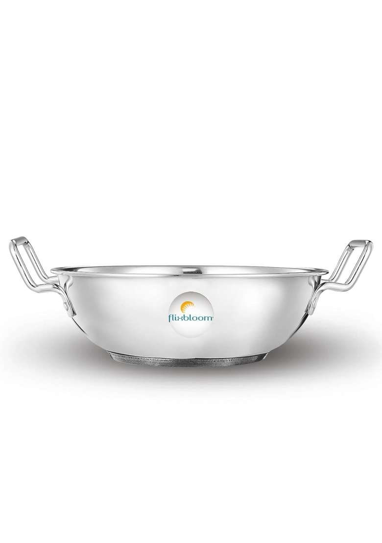FLIXBLOOM Special Stainless Steel Induction and Gas Stove Friendly Deep Kitchen Utensil | 2 L | 2.1 Qt - Indya