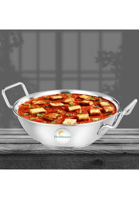 FLIXBLOOM Special Stainless Steel Induction and Gas Stove Friendly Deep Kitchen Utensil | 2 L | 2.1 Qt