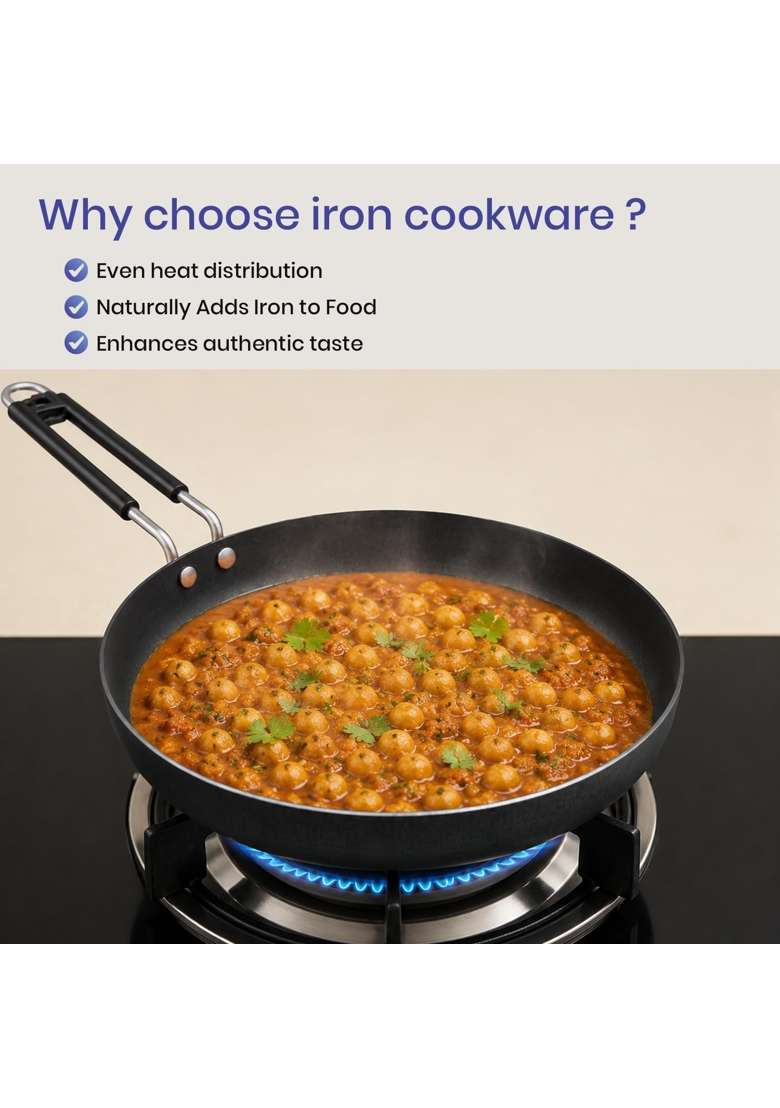 DOZY Hard Anodised Non-Stick Frying Pan and Tadka Pan Set - Indya