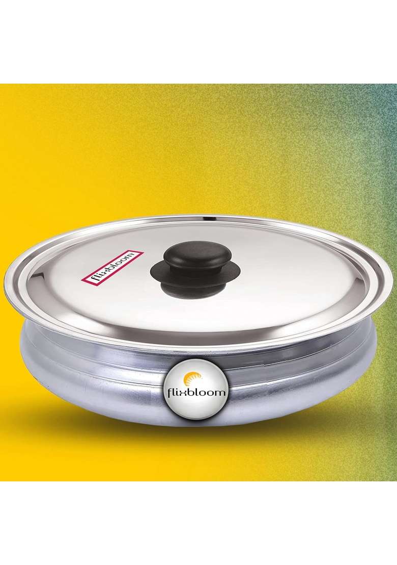 FLIXBLOOM Neoteric Cookware Set Induction Base Urli for Cooking Hard Anodised Cookware | 1 L | 1.1 Qt | With Lid - Indya