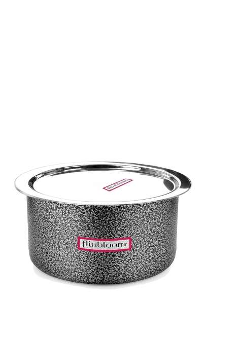 FLIXBLOOM Cook Max Hard Anodised Induction Base | 1.5 L | 1.6 Qt | With Lid