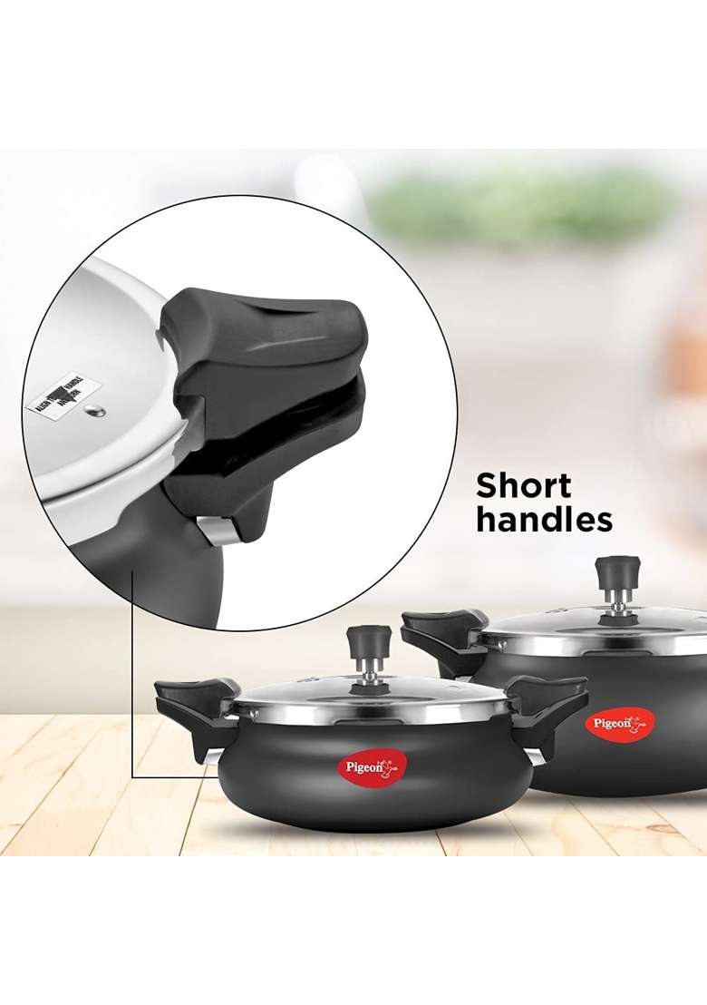 Pigeon All in One Value Pack Hard Anodized Super Cooker with Induction Base Outer Lid | 5 L | 5.3 Qt - Indya