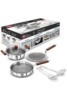 Hawkins 6-Piece Triply with Shielded Nonstick Gift Set | Induction Compatible | With Lid