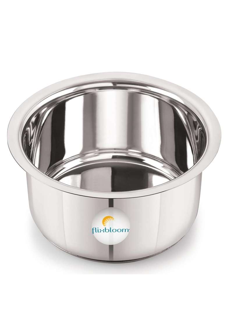 FLIXBLOOM Select Classic Kitchen Large Stainless Steel Induction Base | 5 L | 5.3 Qt | Tri-Ply | With Lid - Indya