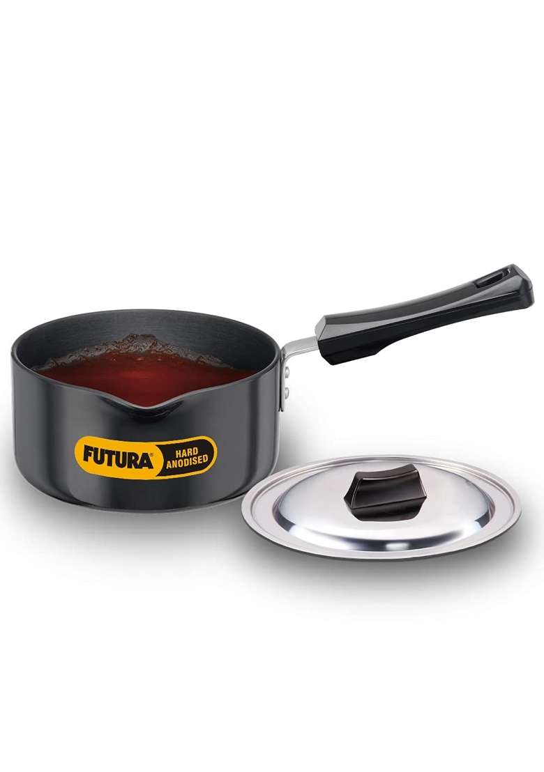 Hawkins Futura Hard Anodised Saucepan | 1.5 L | 1.6 Qt | 16 cm | 6.3 Inch - Indya