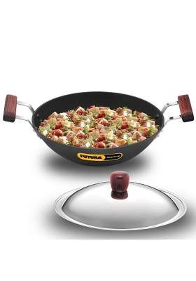Hawkins Futura Nonstick Deep-Fry Pan | 2.5 L | 2.6 Qt | 26 cm | 10.2 Inch | With Lid