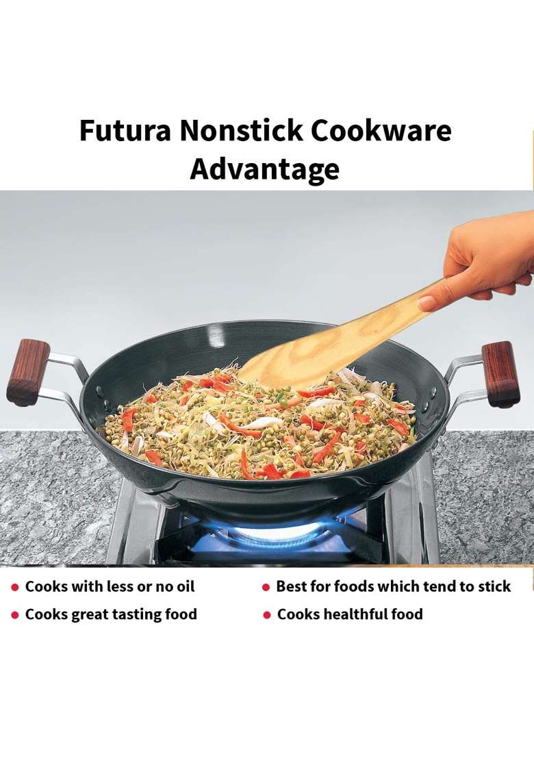 Hawkins Futura Nonstick Deep-Fry Pan | 2.5 L | 2.6 Qt | 26 cm | 10.2 Inch | With Lid - Indya