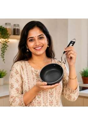 LAZYwindow Induction Cookware Iron Tadka Pan | 12 cm | 4.7 Inch | Insulated