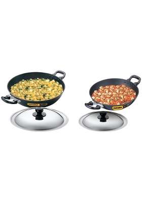 Hawkins Futura Non-Stick Round Bottom Deep-Fry Pan with Steel Lid Futura Non-Stick | 2.5 L | 2.6 Qt | 30 cm | 11.8 Inch