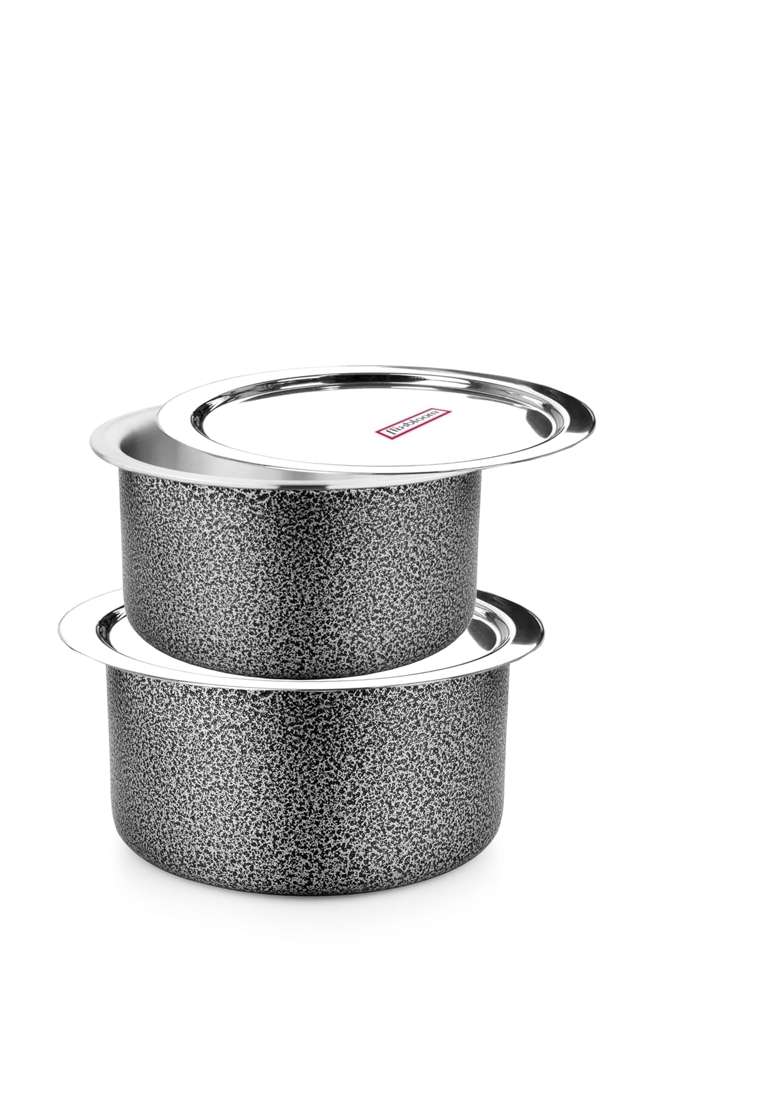 FLIXBLOOM Cook Max Hard Anodised Induction Base | 3 L | 3.2 Qt | With Lid - Indya