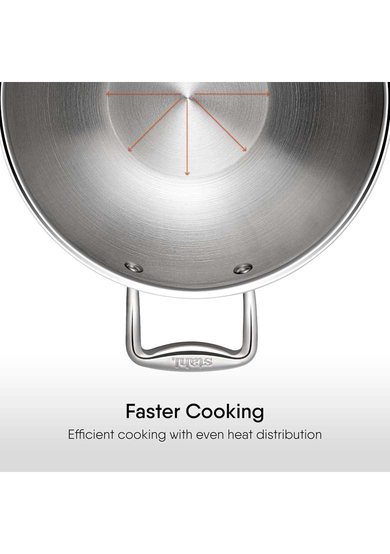 stahl Artisan Triply | 1.2 L | 1.3 Qt | 18 cm | 7.1 Inch | Induction Compatible | With Lid - Indya