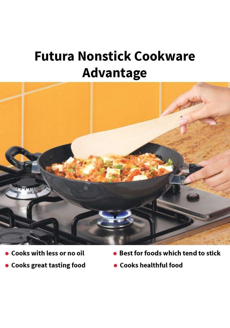Hawkins Futura Deep Fry Pan | 2.5 L | 2.6 Qt | Non-Stick - Indya