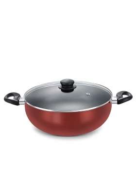 Prestige Omega Deluxe Non-Stick Deep Kadai Wok | 3.5 L | 3.7 Qt | Induction Compatible | PFOA Free