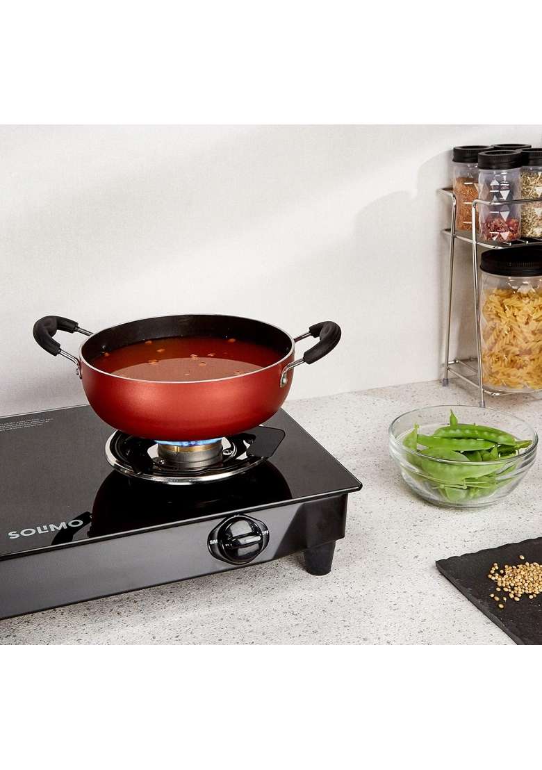 Solimo Amazon Brand Solimo | 22 cm | 8.7 Inch | Induction Compatible | Non-Stick - Indya