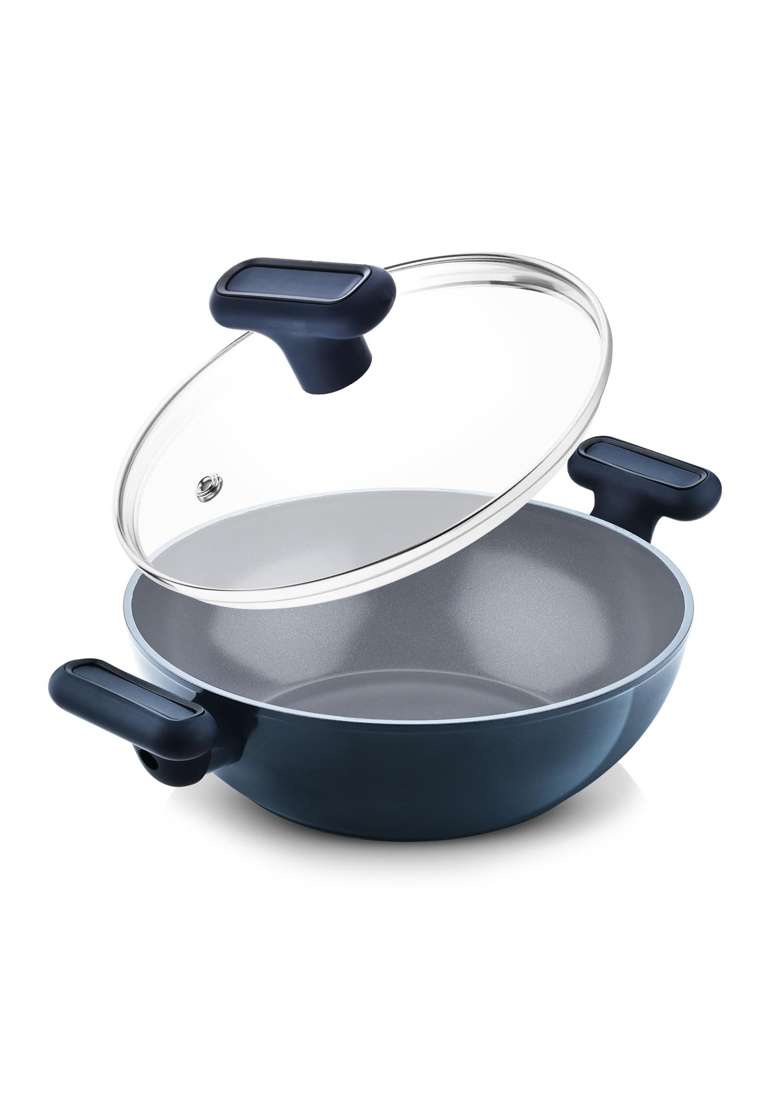 BERGNER Jade | 1.2 L | 1.3 Qt | 20 cm | 7.9 Inch | Induction Compatible | PFOA Free | Non-Stick | With Lid - Indya
