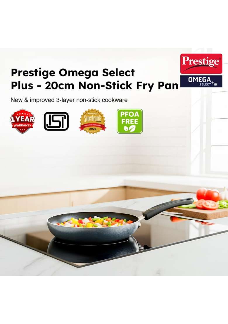 Prestige Non-Stick Fry Pan | 20 cm | 7.9 Inch | Induction Compatible | PFOA Free - Indya
