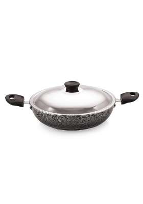 ANJALI Diamond Classic Aluminium Non Stick Kadai Wok | 2.5 L | 2.6 Qt