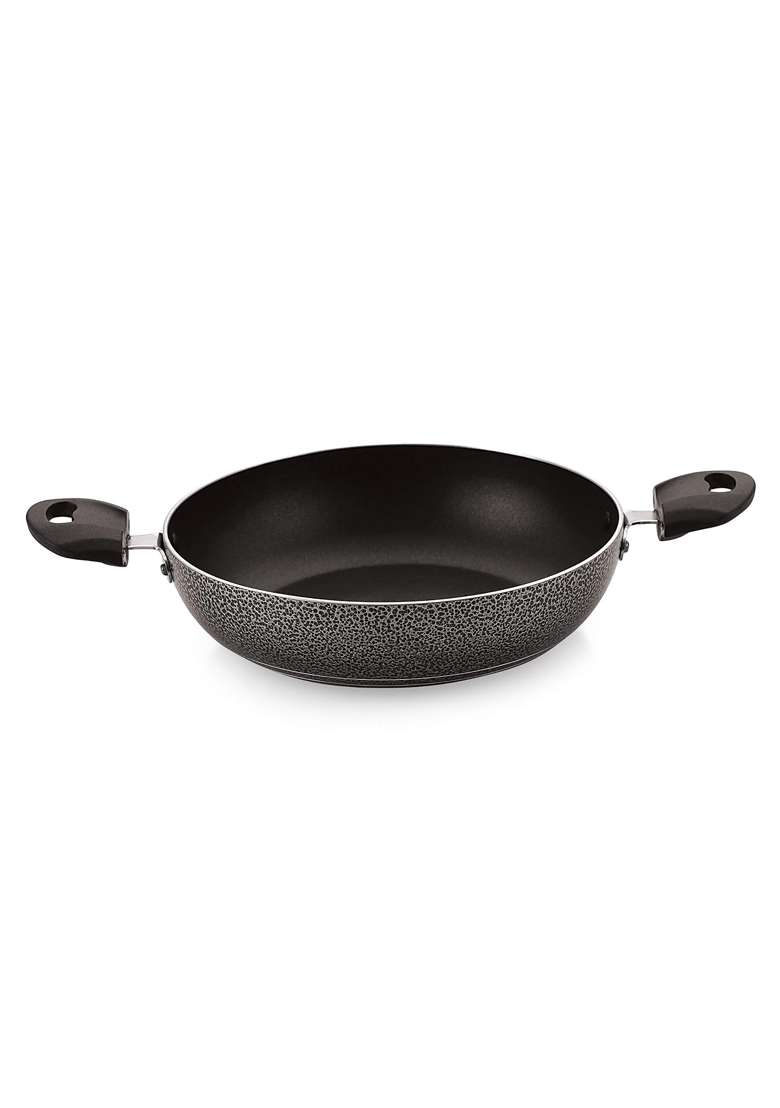 ANJALI Diamond Classic Aluminium Non Stick Kadai Wok | 2.5 L | 2.6 Qt - Indya