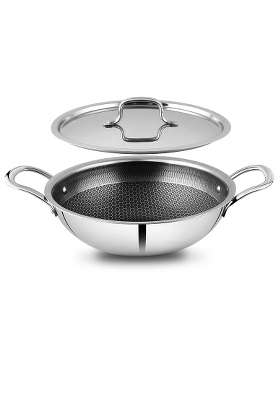 ZENSIL Hexaprime Hybrid | 2.5 L | 2.6 Qt | 24 cm | 9.4 Inch | Induction Compatible | Heavy Bottom | PFOA Free | Non-Stick
