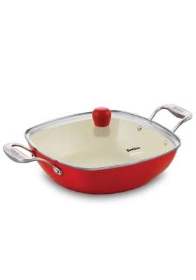 Hawkins Qué Cerá Cerá Kadhai Wok with Glass Lid | 3 L | 3.2 Qt | Induction Compatible
