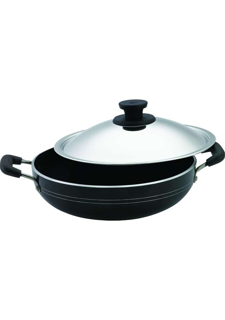 Pigeon By Stovekraft Non-Stick Aluminium Kadai Wok | 19.7 cm | 7.8 Inch - Indya