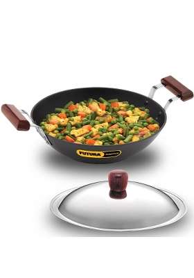 Hawkins Futura Deep Fry Pan | 2.5 L | 2.6 Qt | Induction Compatible | Non-Stick | With Lid