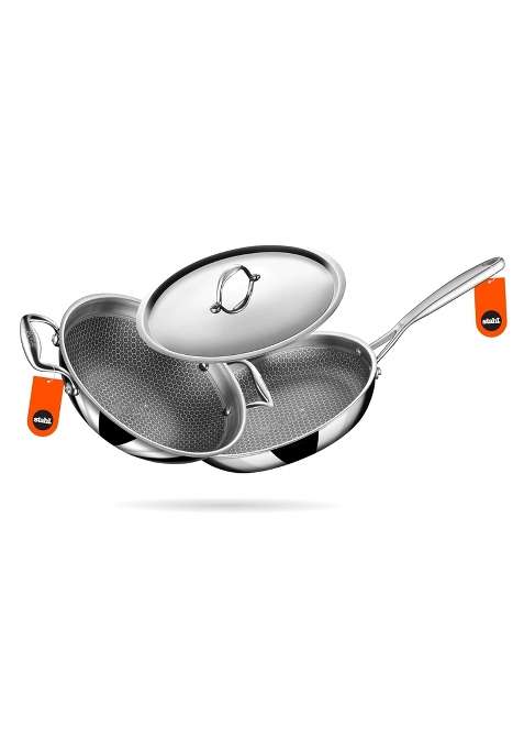 stahl Artisan Hybrid Triply Stainless Steel Cookware Set | 24 cm | 9.4 Inch | 3-Piece Set | Induction Compatible | Non-Stick
