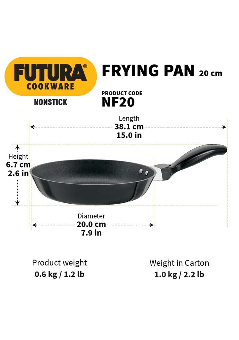 Hawkins Futura Frying Pan | 22 cm | 8.7 Inch | Non-Stick - Indya