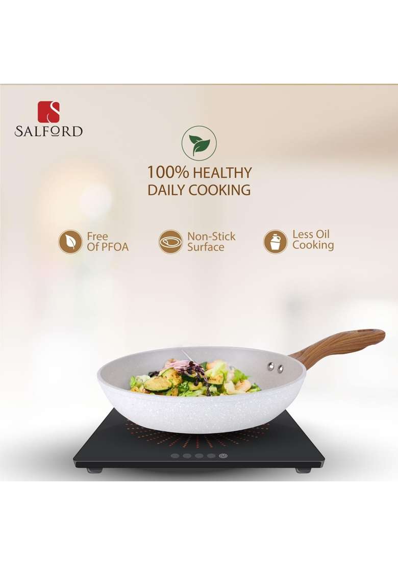 SALFORD Forged Non-Stick | 2.5 L | 2.6 Qt | 24 cm | 9.4 Inch | 3-Piece Set | Induction Compatible - Indya