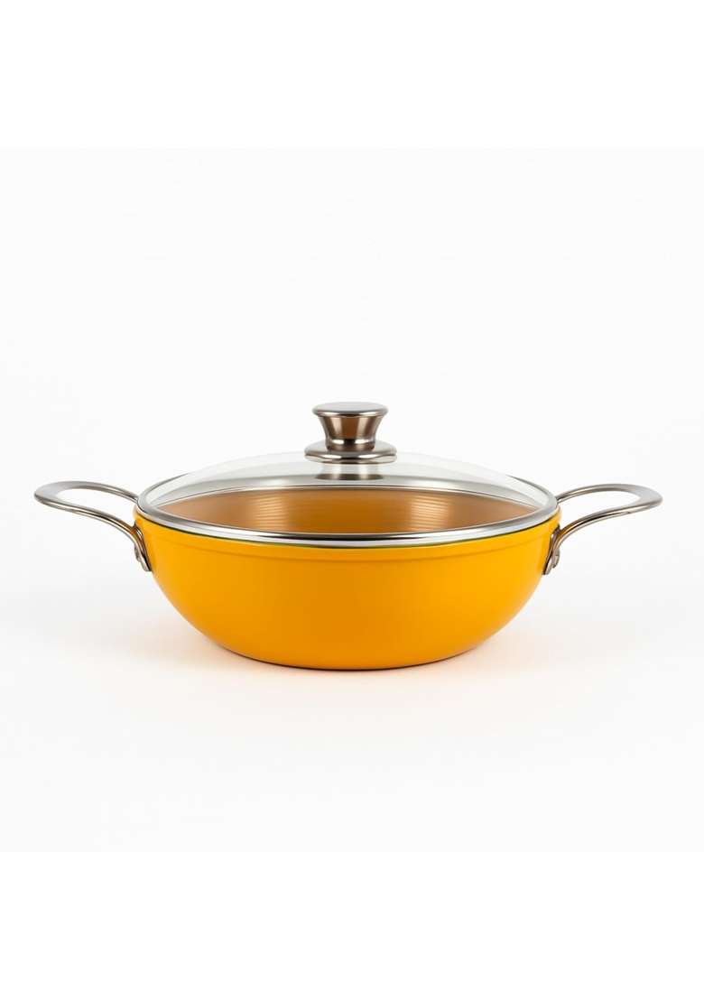 SALFORD Ceramic Non Stick Kadai | 24 cm | 9.4 Inch | Non-Toxic - Indya