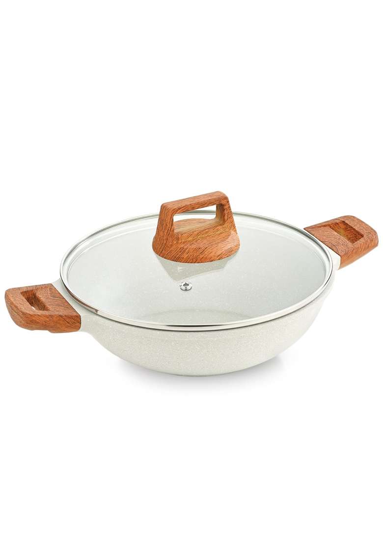 BERGNER Naturally Cast Aluminum | 2 L | 2.1 Qt | 24 cm | 9.4 Inch | Induction Compatible | Non-Stick | With Lid - Indya