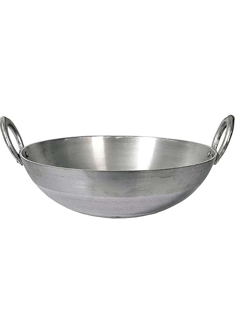 AAYU CRAFT KITCHENWARE FOR LIFE Aluminium Kadhai Wok Premium Range of Aluminum Deep Kadai | 1 L | 1.1 Qt - Indya