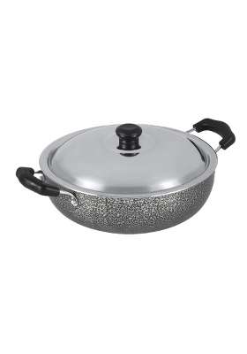 ANJALI - DKD25 Non-Stick Kadai Wok with Stainless Steel Lid | 2.5 L | 2.6 Qt