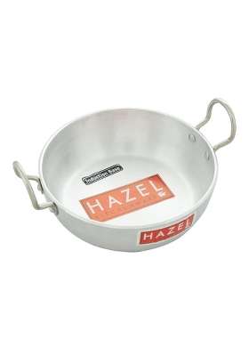 HAZEL Aluminium Induction Base Kadai Wok Kadhai with Handle | 3000 ml | 101.4 fl oz