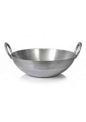 SHIFA CRAFT Aluminium Kadhai Wok Premium Range of Aluminum Deep Kadai | 2 L | 2.1 Qt | Non-Stick